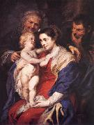 RUBENS, Pieter Pauwel The Holy Family with St Anne oil painting artist